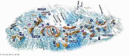 Location in the resort